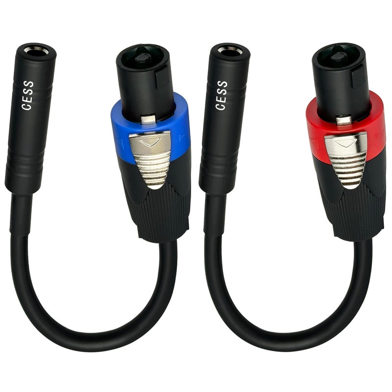 CNCESS CESS-026 Speakon Cables, Male Speakon to 1/4 Adapter Speaker Cable, 2 Pack - Image 1